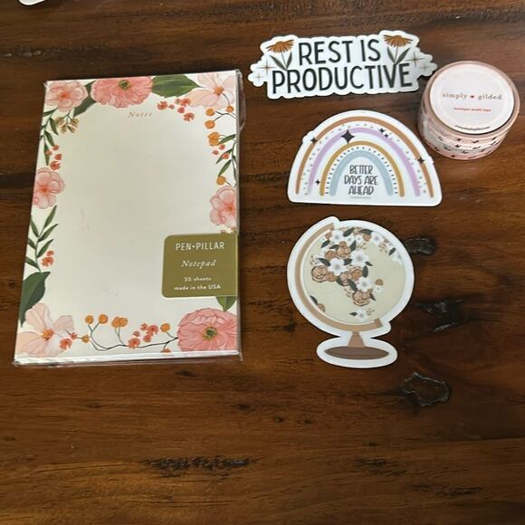 Notepad New plus 4 slim washi and 3 stickers bundle - Picture 1 of 8